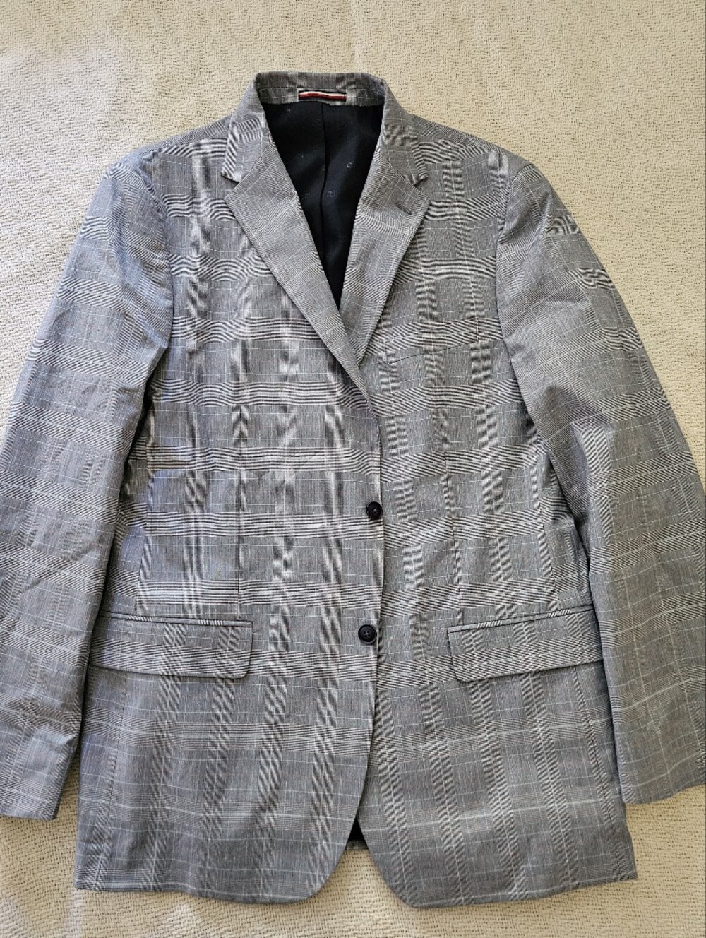 Tommy Hilfiger Gray/Light Blue Plaid Men's Blazer